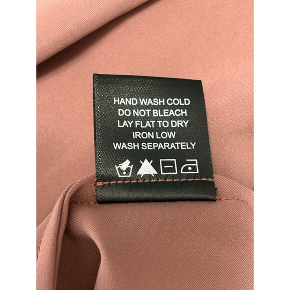 NWT NBD Revolve Malia Satin Slip Midi Dress Size XL Mauve Pink Spaghetti Straps - Picture 9 of 9